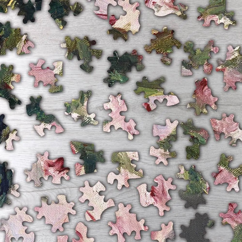 Moss Roses in a Vase Puzzle - PuzzlesPrint