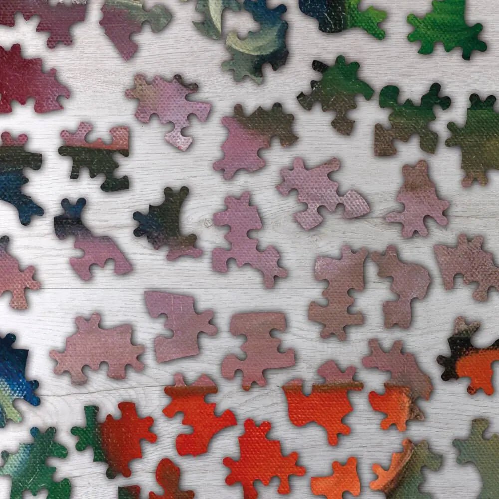 Two Cats, Blue and Yellow Puzzle - PuzzlesPrint