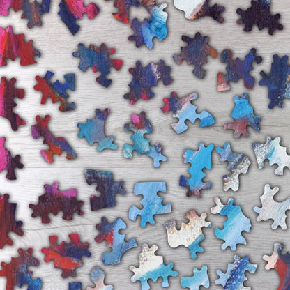 Winter Landscape in Moonlight Puzzle - PuzzlesPrint