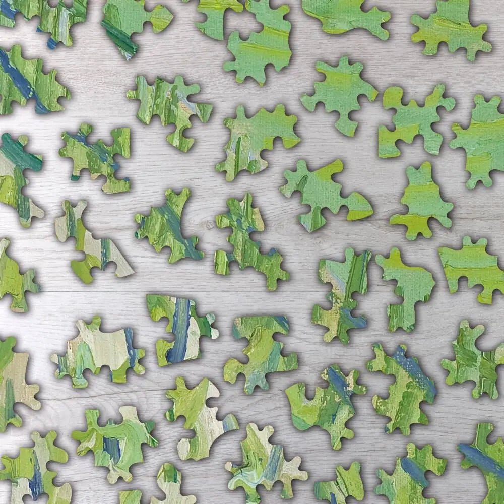 Vineyards with a View of Auvers Puzzle - PuzzlesPrint