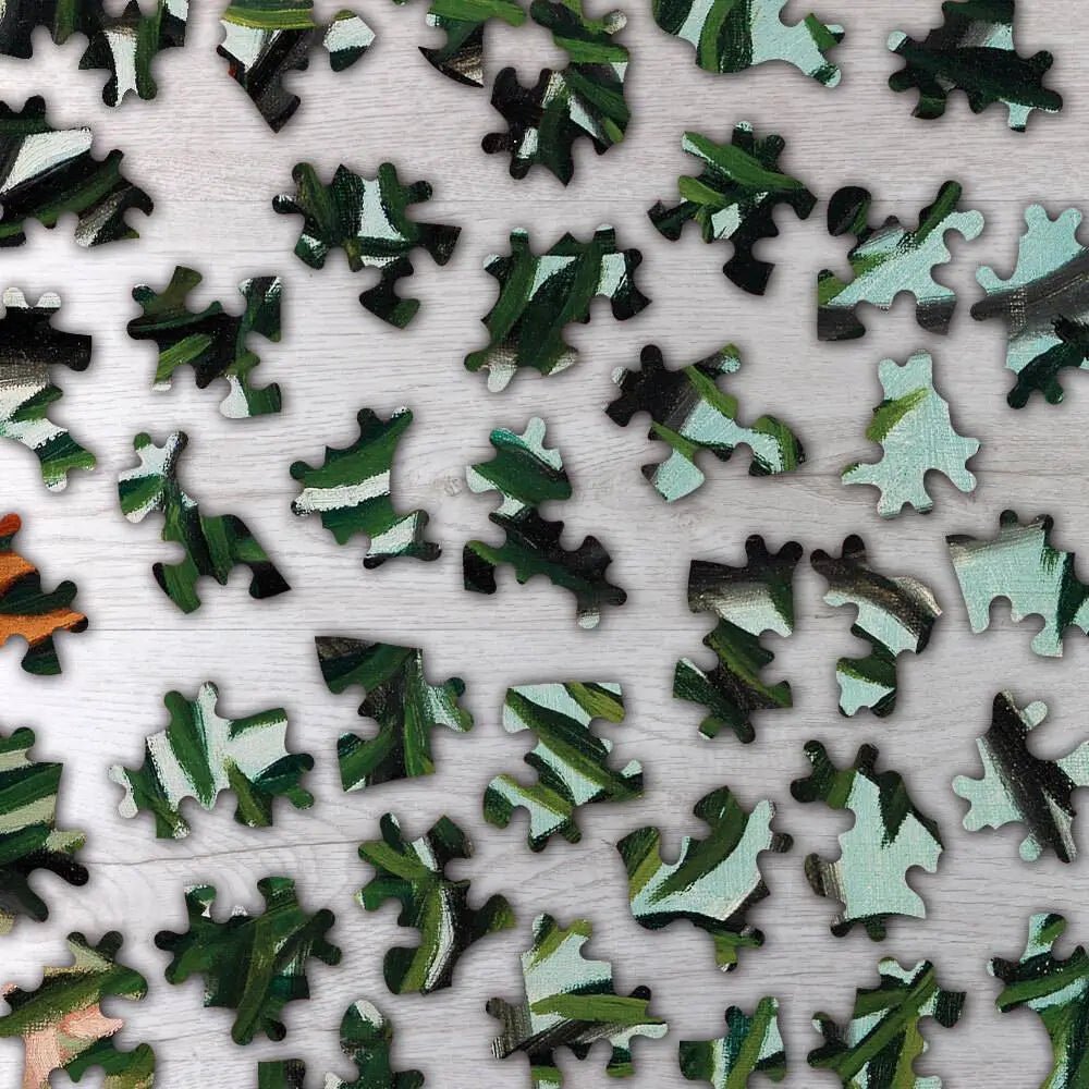 Woman Walking in an Exotic Forest Puzzle - PuzzlesPrint