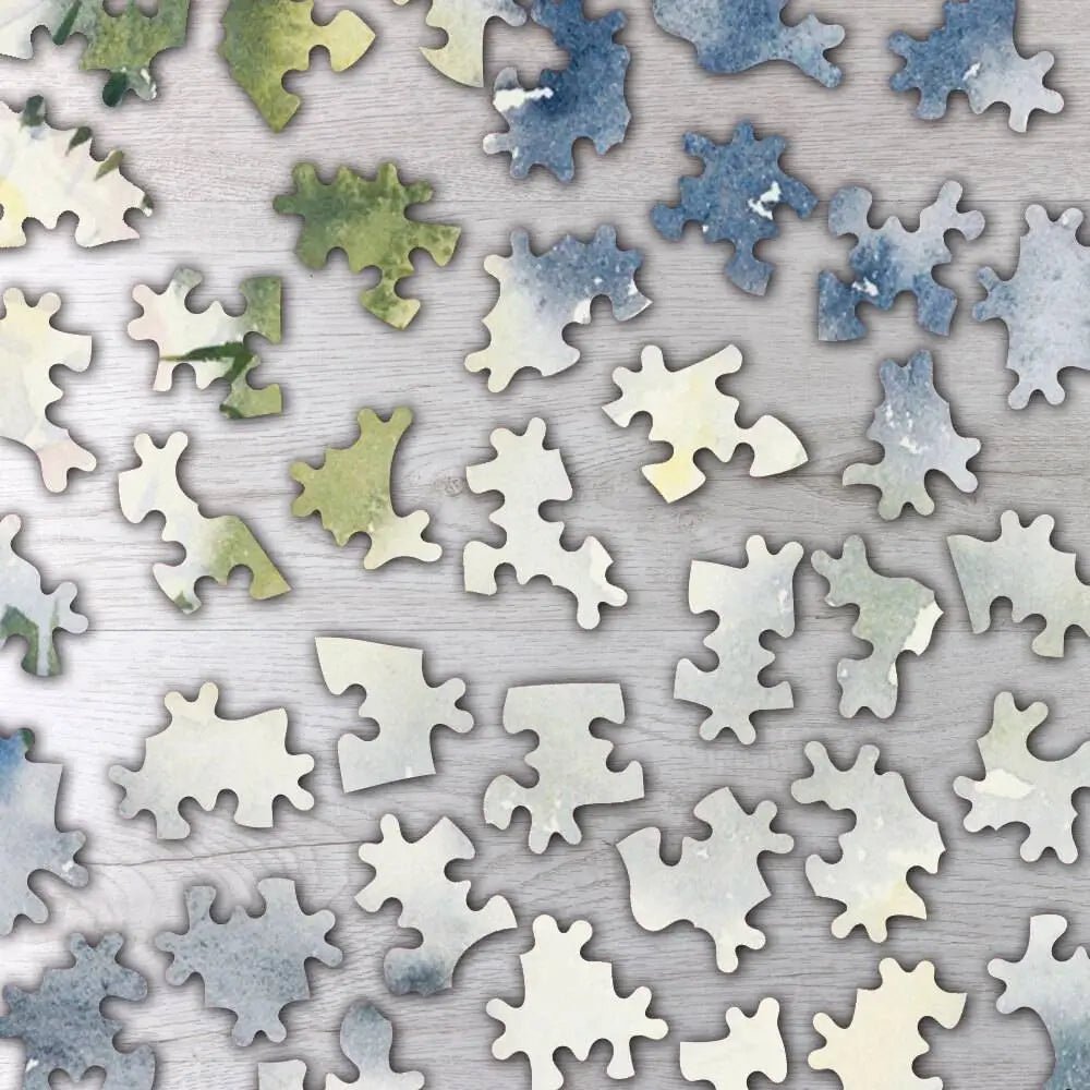 Yellow and Blue Puzzle - PuzzlesPrint