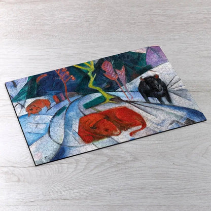 A Bison in Winter (The Red Bison) Puzzle - PuzzlesPrint