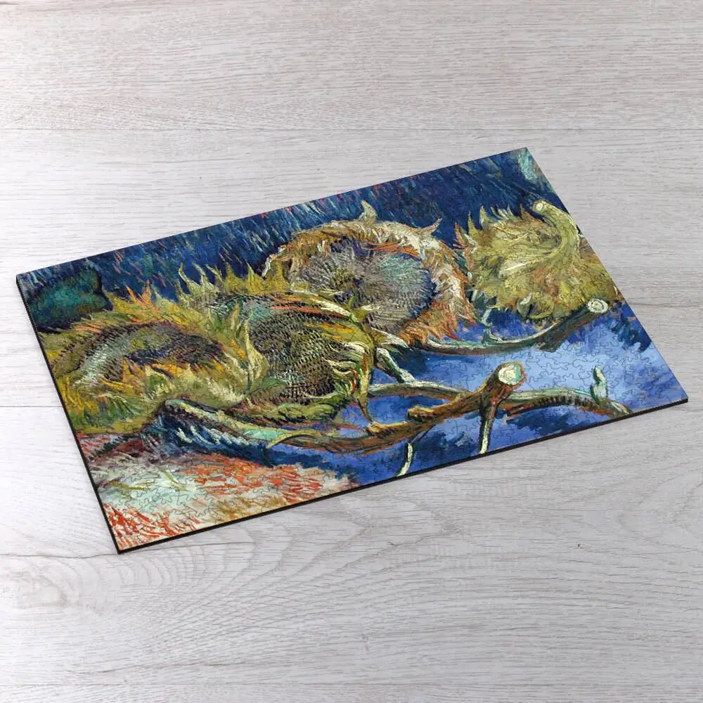 Four Withered Sunflowers Puzzle - PuzzlesPrint