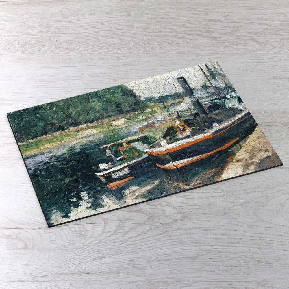 Barges at Pontoise Puzzle - PuzzlesPrint