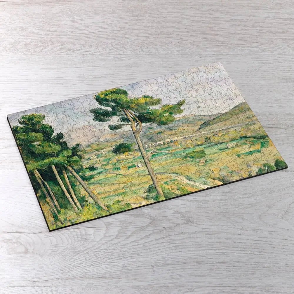 Mont Sainte - Victoire and the Viaduct of the Arc River Valley Puzzle - PuzzlesPrint