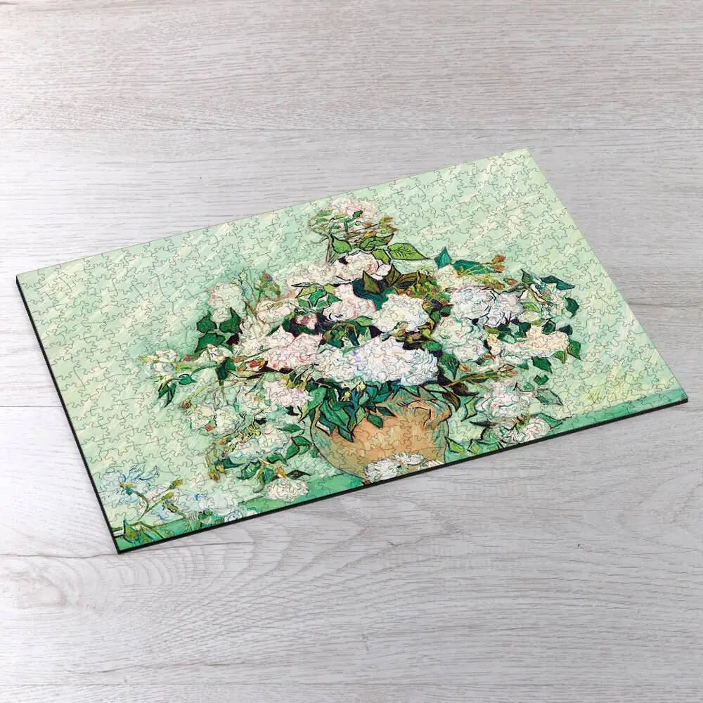 Vase with Pink Roses Puzzle - PuzzlesPrint