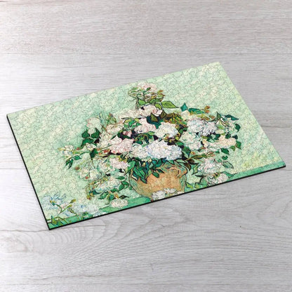 Vase with Pink Roses Puzzle - PuzzlesPrint