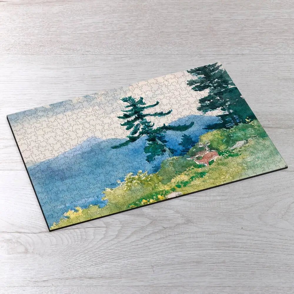 North Woods Club, Adirondacks (The Interrupted Tete - a - Tete) Puzzle - PuzzlesPrint