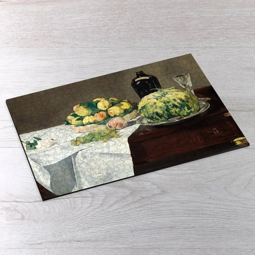 Still Life with Melon and Peaches Puzzle - PuzzlesPrint