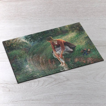 Woman Bathing Her Feet in a Brook Puzzle - PuzzlesPrint