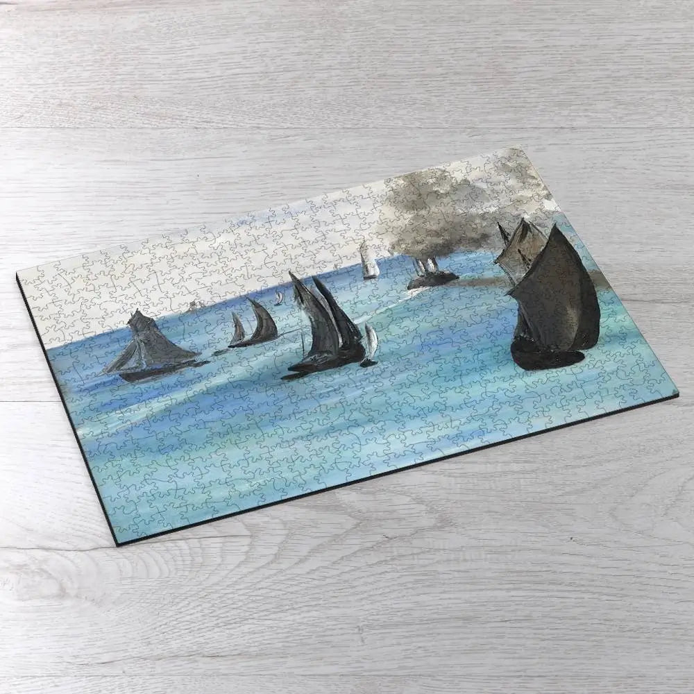 Steamboat Leaving Boulogne Puzzle - PuzzlesPrint