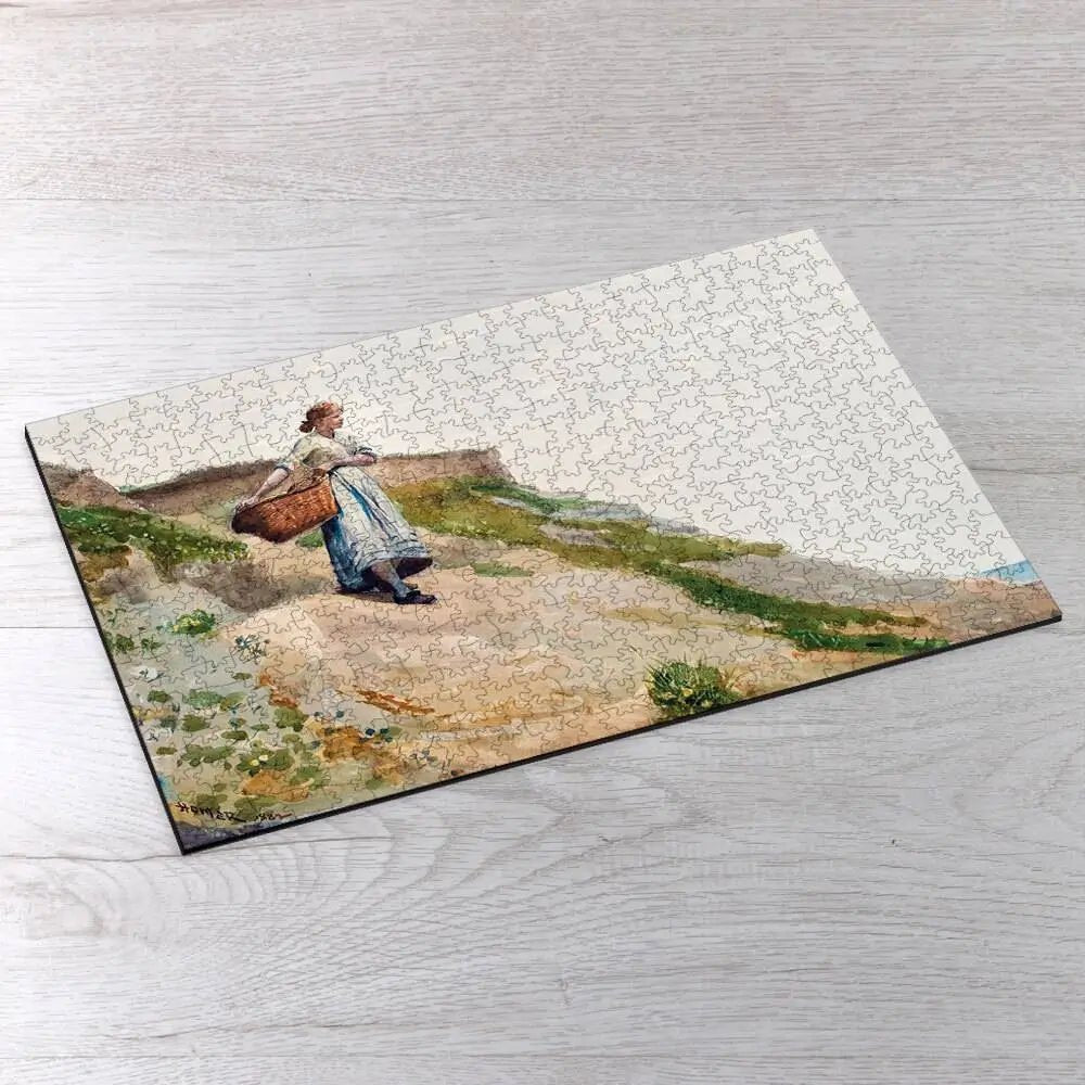 Girl Carrying a Basket Puzzle - PuzzlesPrint