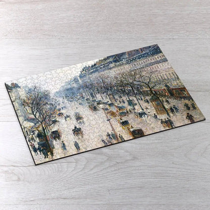 The Boulevard Montmartre on a Winter Morning Puzzle - PuzzlesPrint
