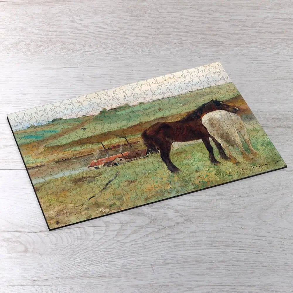 Horses in a Meadow Puzzle - PuzzlesPrint