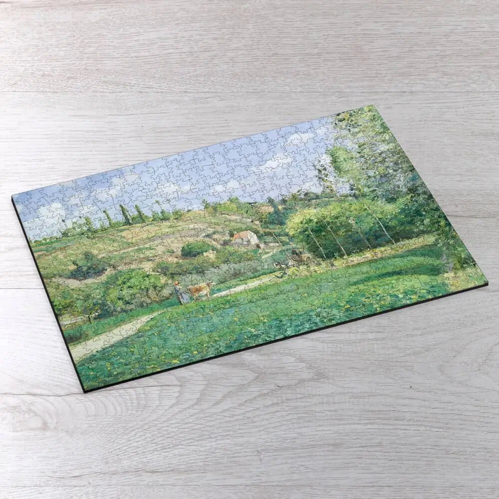 A Cowherd at Valhermeil, Auvers - sur - Oise Puzzle - PuzzlesPrint