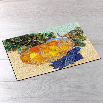 Still Life of Oranges and Lemons with Blue Gloves Puzzle - PuzzlesPrint