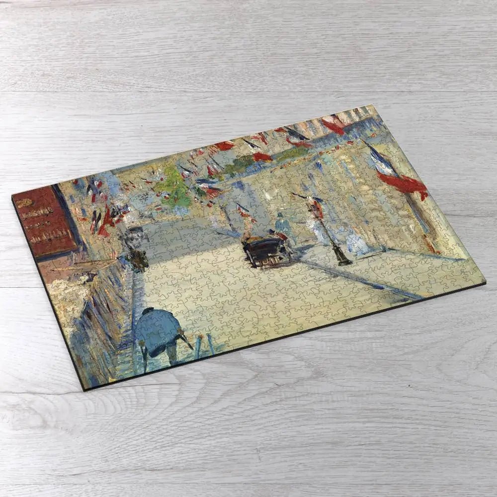 The Rue Mosnier with Flags Puzzle - PuzzlesPrint