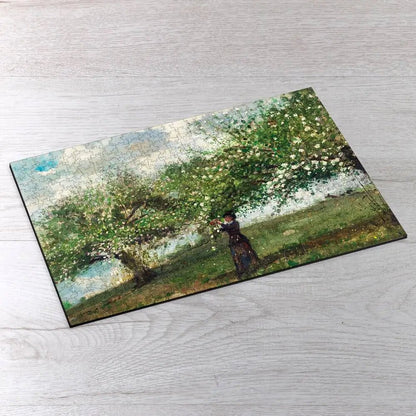 Girl Picking Apple Blossoms Puzzle - PuzzlesPrint