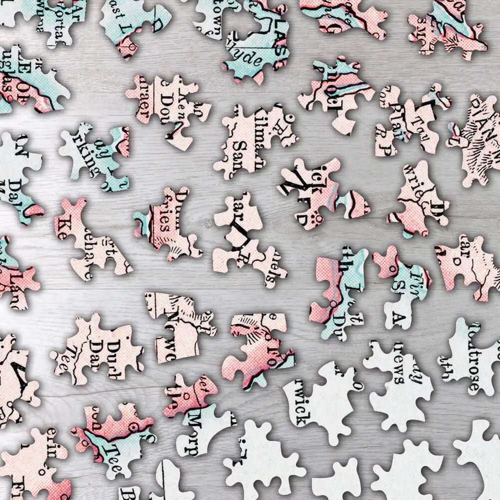 A Cartographic Map of the British Isles Puzzle - PuzzlesPrint