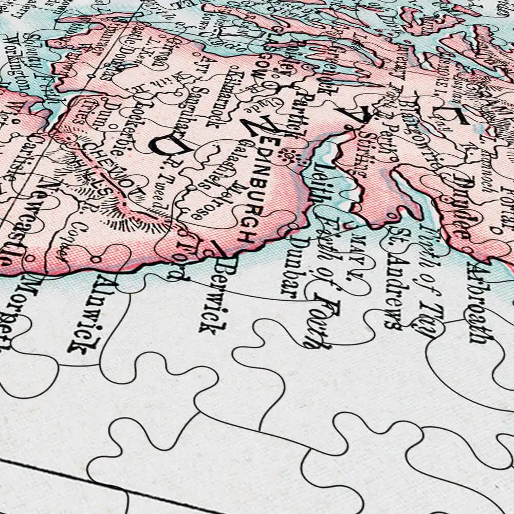 A Cartographic Map of the British Isles Puzzle - PuzzlesPrint