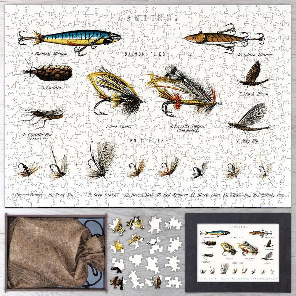 Angling Baits from British Fresh Water Fishes Puzzle - PuzzlesPrint