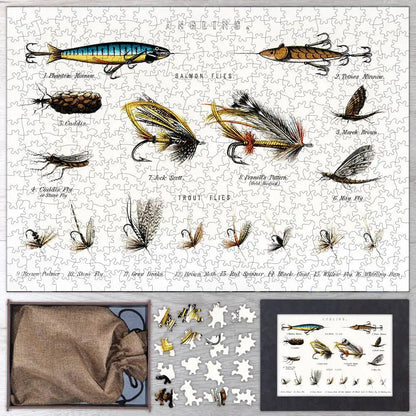 Angling Baits from British Fresh Water Fishes Puzzle - PuzzlesPrint