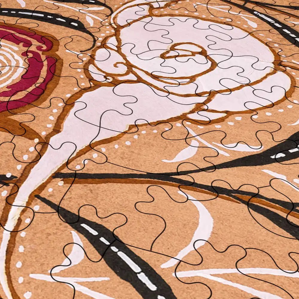 Art Nouveau Flower Pattern Puzzle - PuzzlesPrint