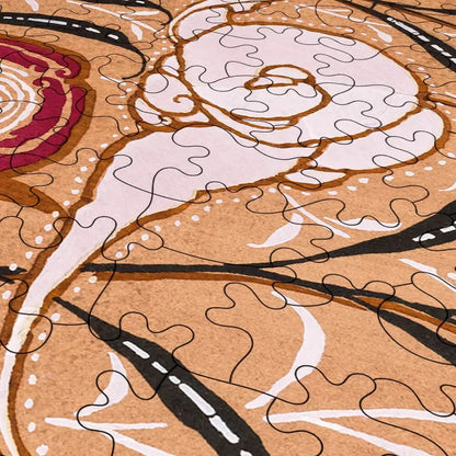 Art Nouveau Flower Pattern Puzzle - PuzzlesPrint