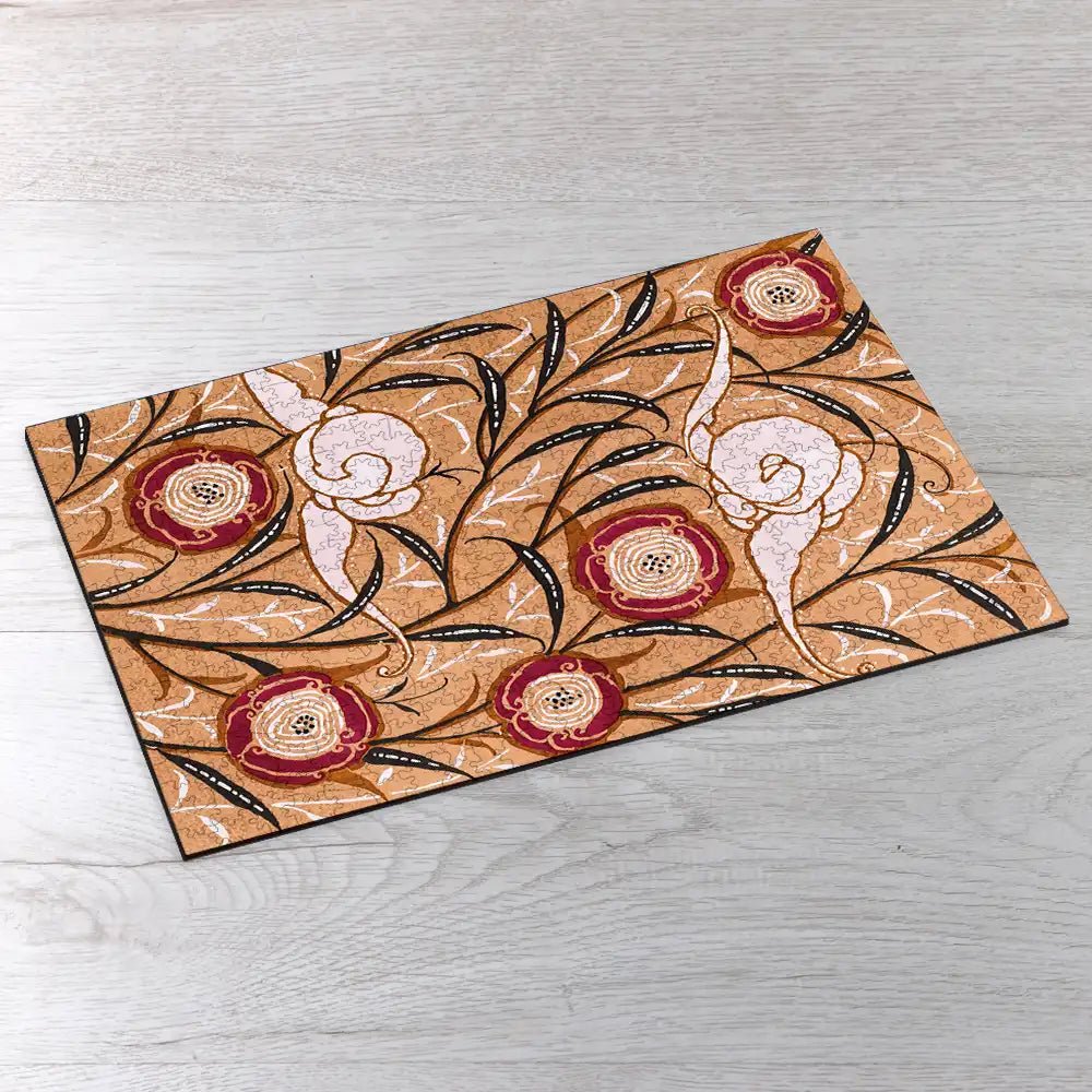 Art Nouveau Flower Pattern Puzzle - PuzzlesPrint