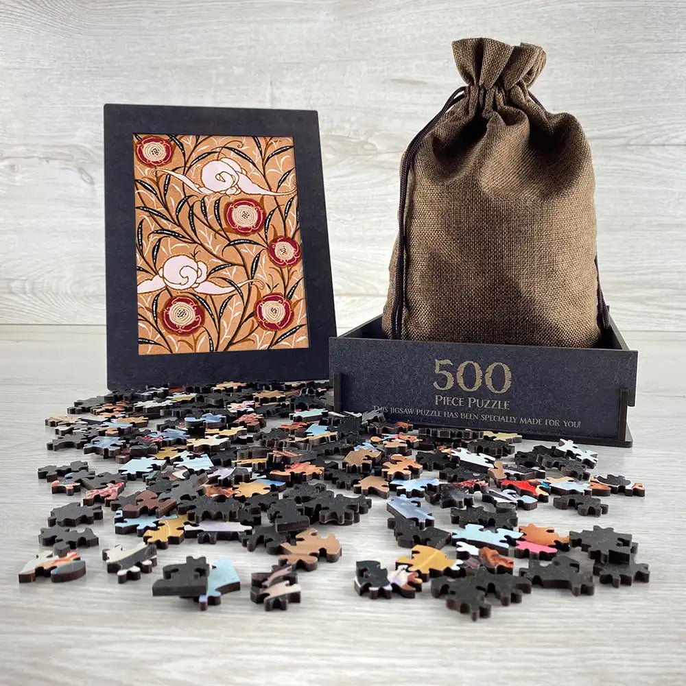 Art Nouveau Flower Pattern Puzzle - PuzzlesPrint