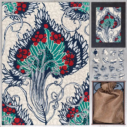 Botanical Pochoir Pattern Puzzle - PuzzlesPrint