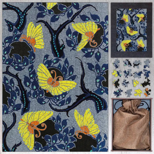 Butterfly Pochoir Pattern Puzzle - PuzzlesPrint