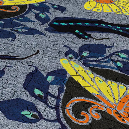 Butterfly Pochoir Pattern Puzzle - PuzzlesPrint