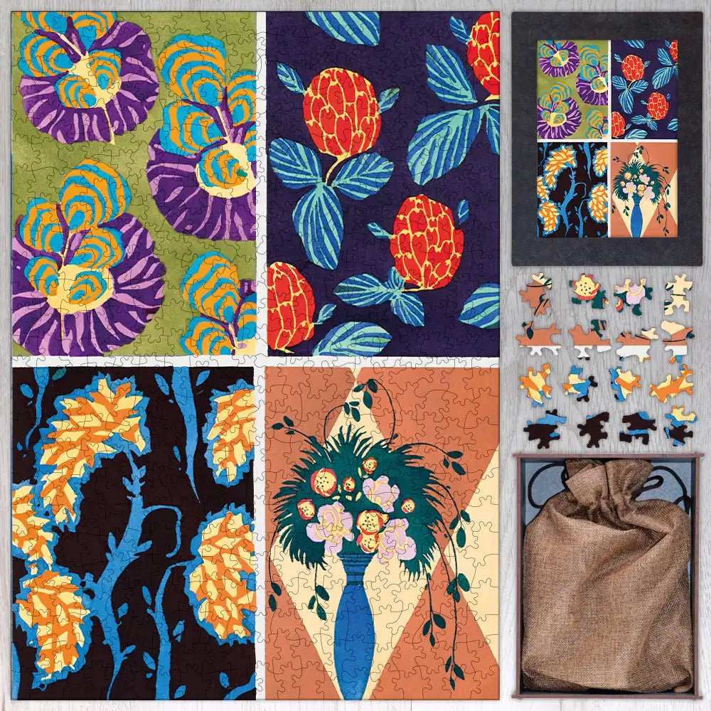 Floreal Dessins et Coloris Nouveaux II Puzzle - PuzzlesPrint