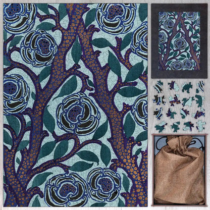 Flower Pattern Art Deco Puzzle - PuzzlesPrint