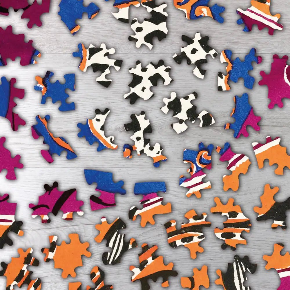 Flower Pochoir Pattern Puzzle - PuzzlesPrint