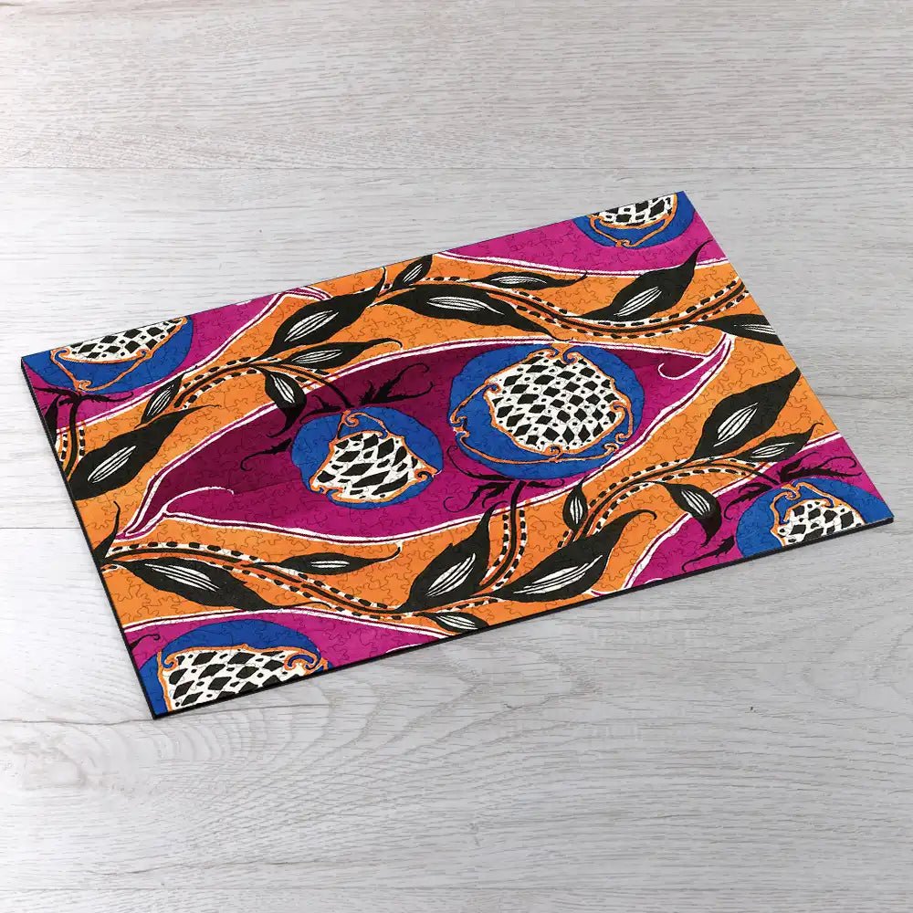 Flower Pochoir Pattern Puzzle - PuzzlesPrint