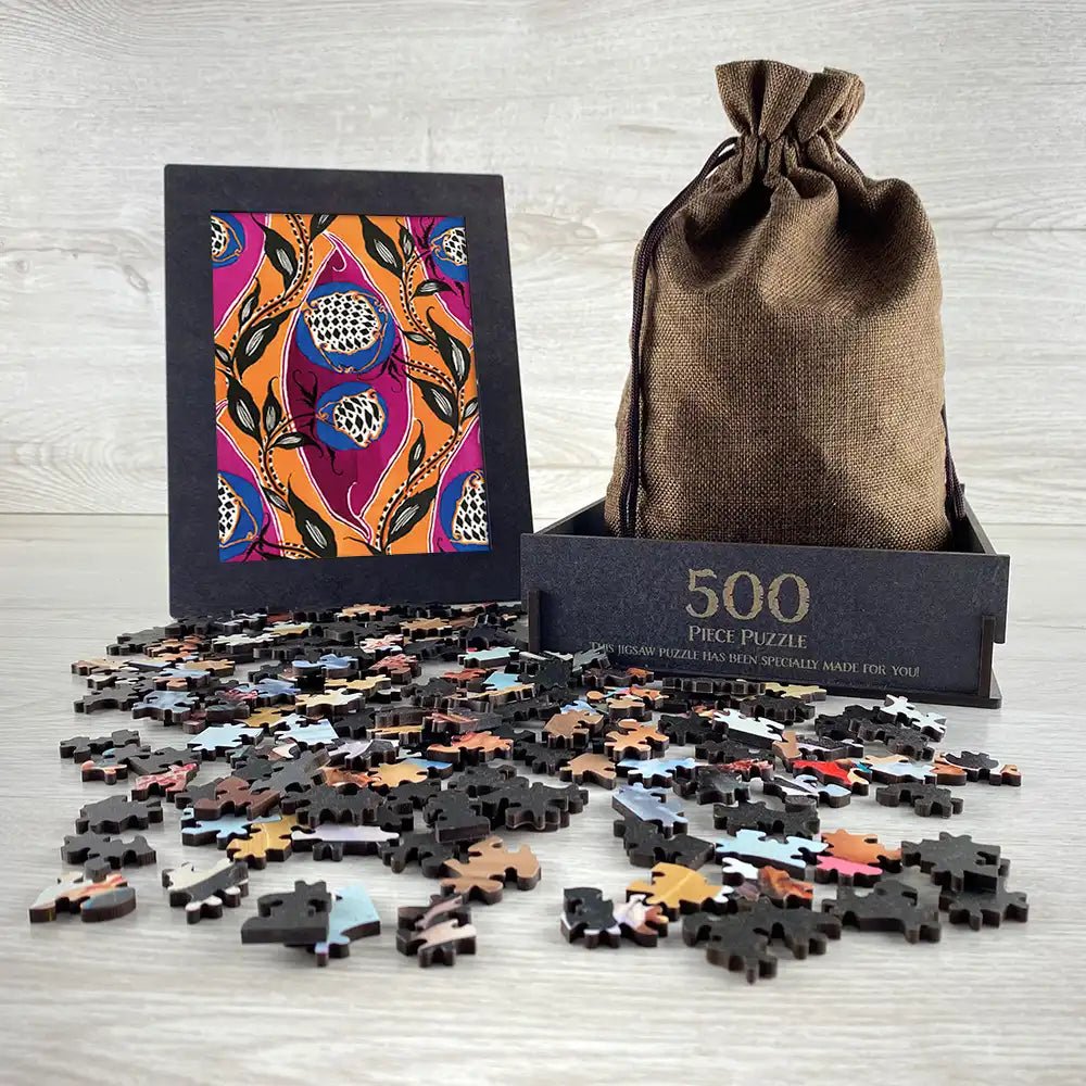 Flower Pochoir Pattern Puzzle - PuzzlesPrint