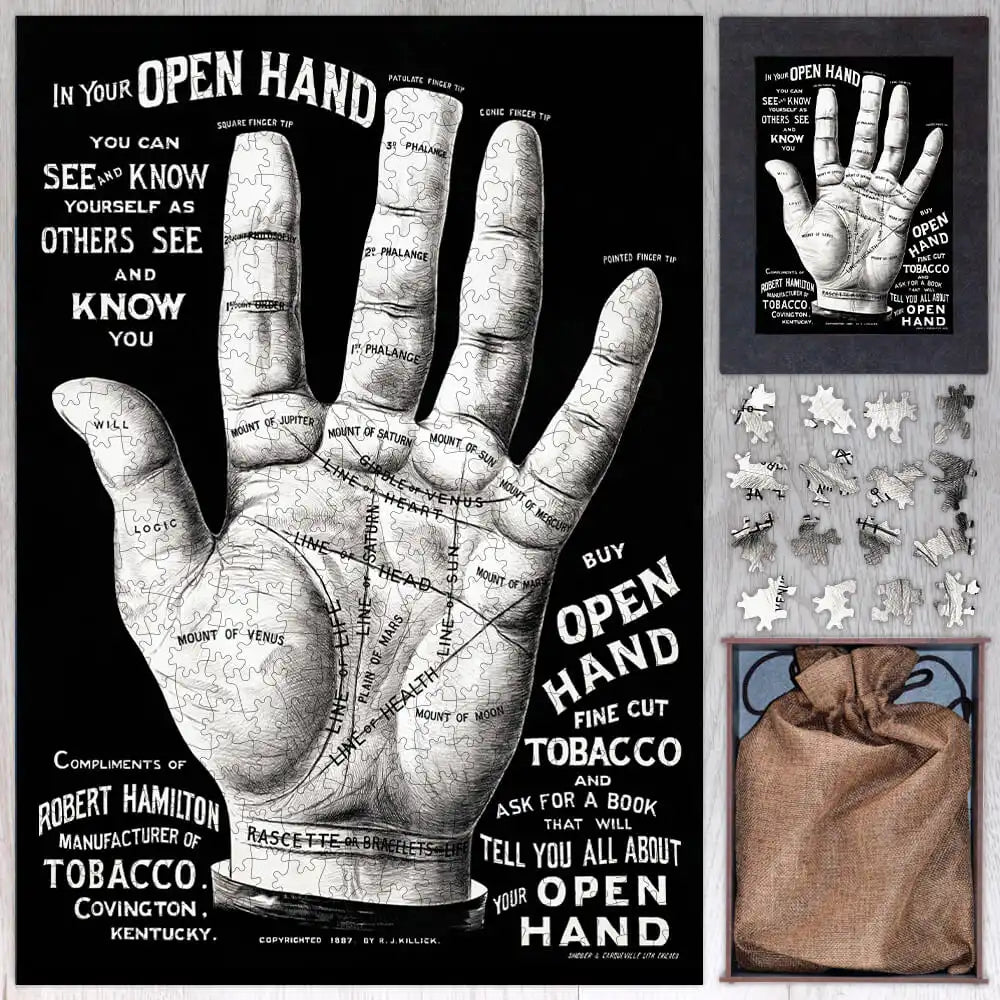 Open Hand Palm Reading Puzzle - PuzzlesPrint