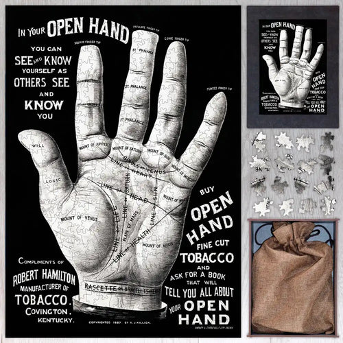 Open Hand Palm Reading Puzzle - PuzzlesPrint