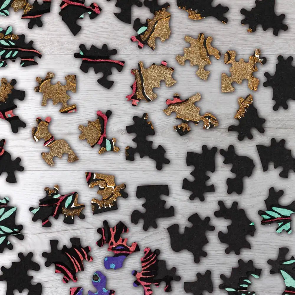 Tree Pochoir Pattern in Oriental Style Puzzle - PuzzlesPrint