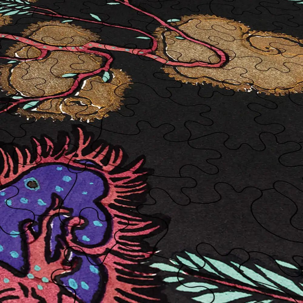 Tree Pochoir Pattern in Oriental Style Puzzle - PuzzlesPrint