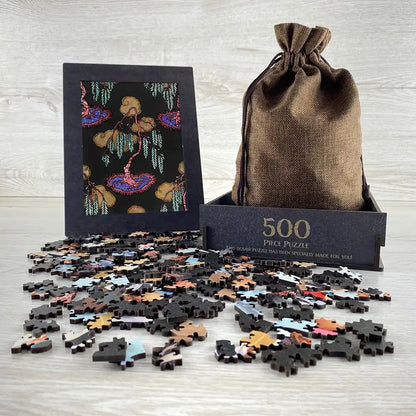 Tree Pochoir Pattern in Oriental Style Puzzle - PuzzlesPrint