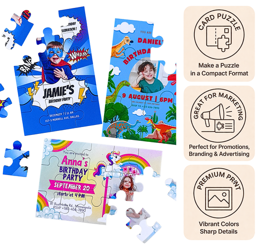 Card Puzzle - Make Invitations or Greeting Cards - PuzzlesPrint