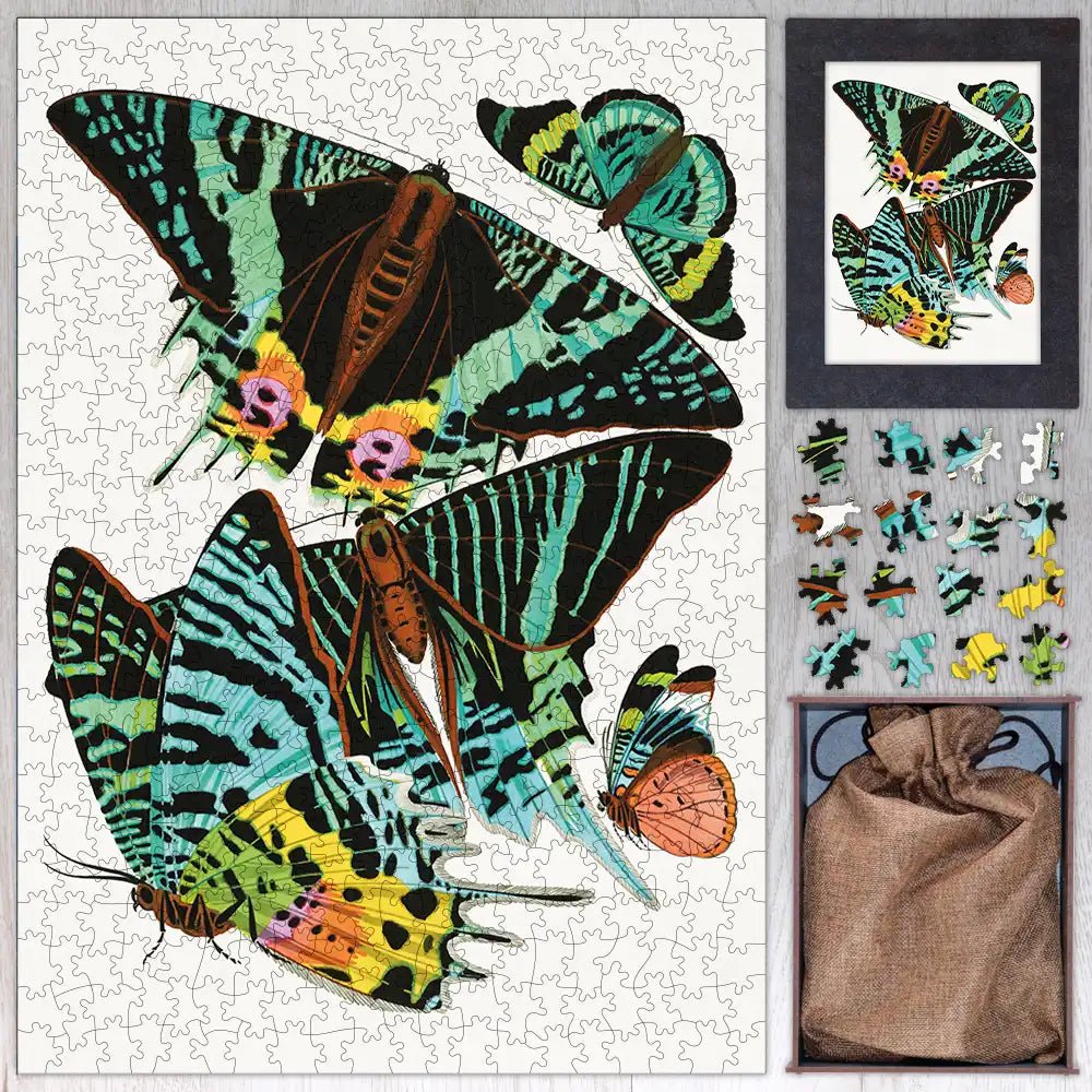 Vintage Butterflies III Puzzle - PuzzlesPrint