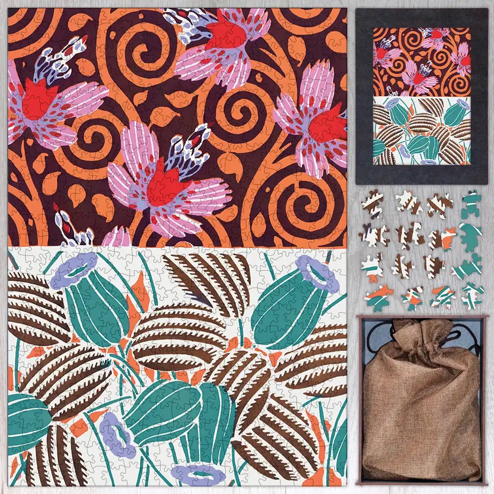 Vintage Flower Patterns Puzzle - PuzzlesPrint