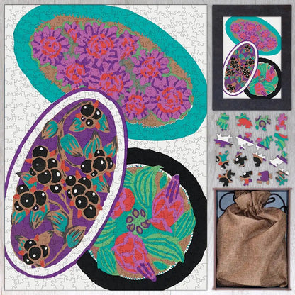 Vintage Flower Patterns II Puzzle - PuzzlesPrint