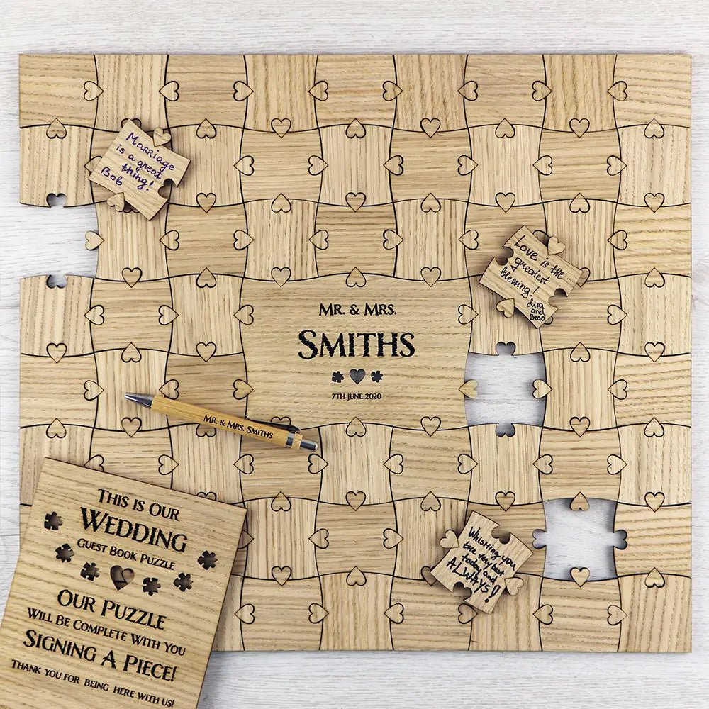 Wedding Guest Book Puzzle - Unique Guest Book Alternative - PuzzlesPrint