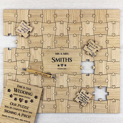 Wedding Guest Book Puzzle - Unique Guest Book Alternative - PuzzlesPrint